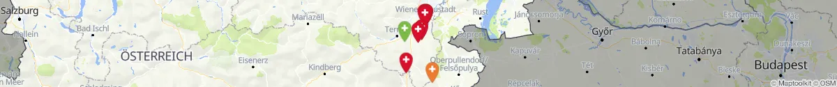 Kartenansicht für Apotheken-Notdienste in der Nähe von Schwarzenbach (Wiener Neustadt (Land), Niederösterreich)
